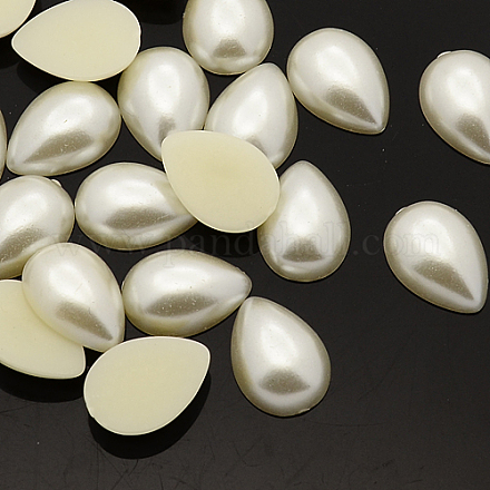 Cabujones de perlas de imitación de plástico ABS MACR-F032-18x25mm-22-1