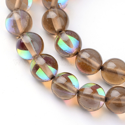 Synthetic Moonstone Beads Strands G-R375-6mm-B05-1