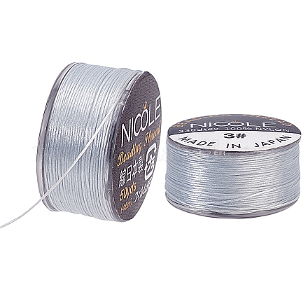 Nylon Beading Thread NWIR-WH0005-10B-1