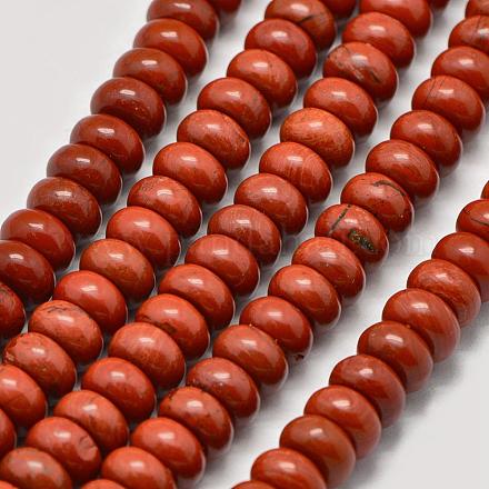 Chapelets de perles en jaspe rouge naturel G-K208-29-1