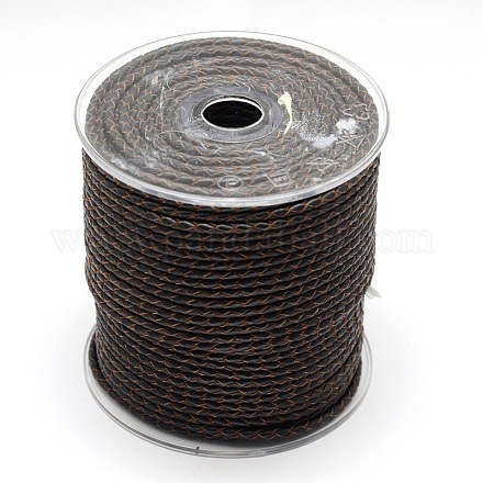 Eco-Friendly Braided Leather Cord WL-E018-3mm-17-1