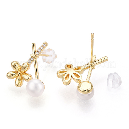 Aretes de perlas naturales PEAR-N020-05S-1
