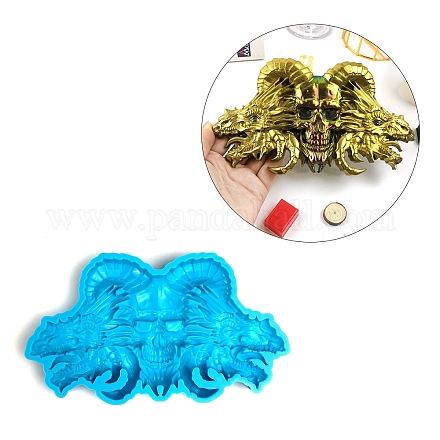 Stampi in silicone per ornamento teschio di drago fai da te DIY-A043-01-1