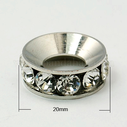 Abalorios de Diamante de imitación de latón RB-A20-20mm-A01P-1