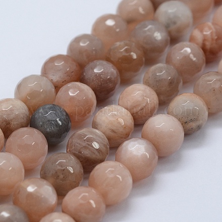 Chapelets de perles de sunstone naturelle naturelles G-G763-02-10mm-1