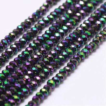 Electroplate Glass Beads Strands EGLA-K010-FP01-1