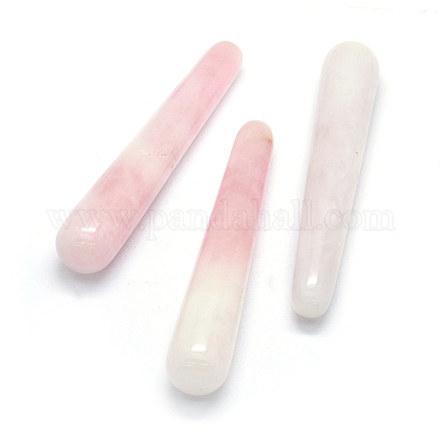 Bâtons de massage naturels à quartz rose G-O175-04-1