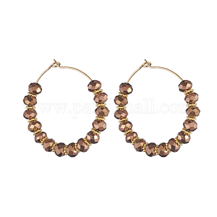 Boucles d'oreilles en perles X-EJEW-JE03770-03-1