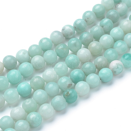 Chapelets de perles en amazonite naturelle X-G-T055-4mm-17-1