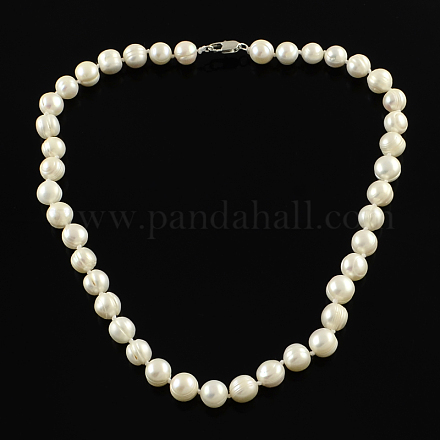 Collane di perline elegante perla NJEW-Q282-09-1