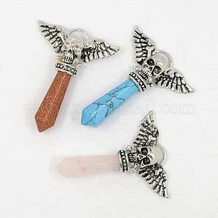 Natural & Synthetic Mixed Stone Pendants G-J063-AS-1