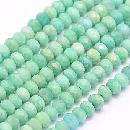 Chapelets de perles en amazonite naturelle G-F509-50-3x5mm-1