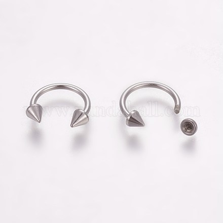 Stainless Steel Nose Septum Rings AJEW-TAC0017-01P-1