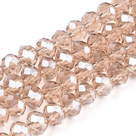 Chapelets de perles en verre électroplaqué EGLA-A034-T4mm-A29-1