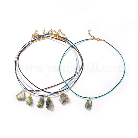(vente d'usine de fêtes de bijoux) colliers pendentif en tourmaline naturelle NJEW-P245-B-G-1