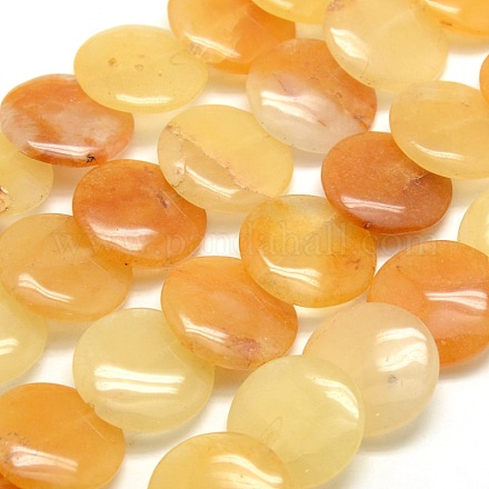 Lentil Yellow Aventurine Beads Strands G-P062-48-1