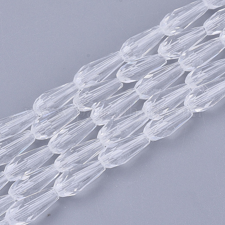 Chapelets de perles en verre transparente   GLAA-T009-004H-1