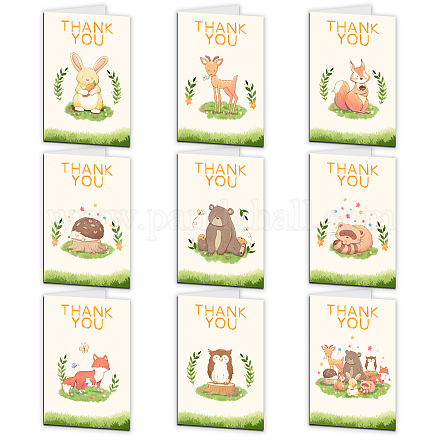 Superdant tarjetas temáticas de agradecimiento y sobres de papel DIY-SD0001-01D-1