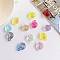 Transparent Acrylic Pendants, Rose, Mixed Color, 20.8x15.7x14.5mm, Hole: 3.5mm