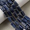 Natural Sodalite Beads Strands, Faceted, Column, with Seed Beads, 10~12x6~7x6~7.5mm, Hole: 1mm, about 29~30pcs/strand, 14.96 inch(38cm)
