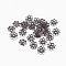 Iron Bead Caps, Cadmium Free & Lead Free, Flower, Multi-Petal, Red Copper, 6x1mm, Hole: 1mm