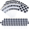 Polyester Tartan Racing Flag, with Plastic Stick, Black, 300x215x9.5mm