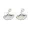 Alloy Pendants, Ginkgo Leaf Charms, Cadmium Free & Lead Free, Platinum, 17x16.5x2.5mm, Hole: 2mm, about 833pcs/1000g