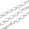 304 Stainless Steel Oval Link Chains, Unwelded, with Spool, Stainless Steel Color, 8.5x5.5x1mm