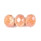 Electroplate Glass Beads, Rondelle with Pattern, Faceted, Light Salmon, 7~8x5.5~6mm, Hole: 1~1.2mm