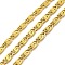 Ion Plating(IP) 304 Stainless Steel Lumachina Chains, Unwelded, with Spool, Golden, 7x3x1mm