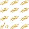 Brass Fold Over Clasps, 1-Hole, Cadmium Free & Lead Free, Golden, 22x7x4mm, Hole: 1.6mm