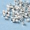 Brass Spacer Beads, Long-Lasting Plated, Cube, Silver, 3x3x3mm, Hole: 2mm