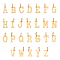 UNICRAFTALE 26pcs Hypoallergenic Alphabet Charms with Jump Rings Stainless Steel Pendants Manual Polishing Charms Golden Smooth Charms for DIY Jewelry Making 4.5mm Hole