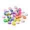 Handmade Polymer Clay Beads, Flat Round, Mixed Color, 9x4mm, Hole: 1.6mm