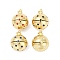 Brass Micro Pave Cubic Zirconia Locket Pendants, with Enamel, Lead Free & Cadmium Free, Long-Lasting Plated, Round, with Jump Ring, Real 18K Gold Plated