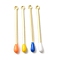 Alloy Pendants, with Enamel, Lead Free & Cadmium Free & Nickel Free, Rack Plating, Matchstick Charm, Golden, Mixed Color, 49x4mm, Hole: 2mm