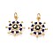 Brass Micro Pave Cubic Zirconia Pendants, Helm, with Enamel, Real 18K Gold Plated, Marine Blue, 18x15.5x2.5mm, Hole: 3mm