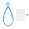 Resin Beads Mobile Straps, with Plastic Sheet, Butterfly, Deep Sky Blue, 15.2cm