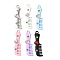Alloy Pendants, Comb, with Rhinestone, Spray Painted, Mixed Color, 44x16x5mm, Hole: 3mm