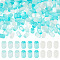 Cat Eye Beads, Column, Cyan, 6x4mm, Hole: 1.2mm