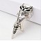 Alloy Finger Rings for Men, Skull, Antique Silver, 61x23mm