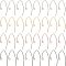 80Pcs 4 Colors Brass Earring Hooks, Ear Wire, with Horizontal Loop, Mixed Color, 29x15mm, Hole: 2mm, 22 Gauge, Pin: 0.6mm, 20Pcs/color