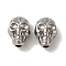 Non-Tarnish Halloween 304 Stainless Steel Beads, Skull, Stainless Steel Color, 11.5x9x7mm, Hole: 2mm