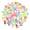 Plastic Beads, Mixed Shapes, Mixed Color, 6~24x6~24x3~12mm, Hole: 1.5~4mm, about 1665pcs/500g