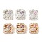 Brass Micro Pave Cubic Zirconia Beads, Rectangle, Lead Free & Cadmium Free, Long-Lasting Plated, Mixed Color, 11.5x11x6.5mm, Hole: 1.8mm