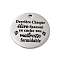 Anti-Tarnish 201 Stainless Steel Pendants, Message Charm, Flat Round Charm, Stainless Steel Color, 30x1.5mm, Hole: 2.5mm