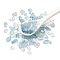 Natural Aquamarine Chip Beads, No Hole/Undrilled, 5~18x5~8x2~6mm, about 5000pcs/1000g