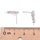 925 Sterling Silver Micro Pave Cubic Zirconia Stud Earring Findings STER-P035-18P-3