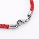 Плетеный браслет из хлопкового шнура MAK-L018-03A-02-P-3