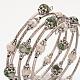 Natural Gemstone Wrap Bracelets BJEW-JB02651-3